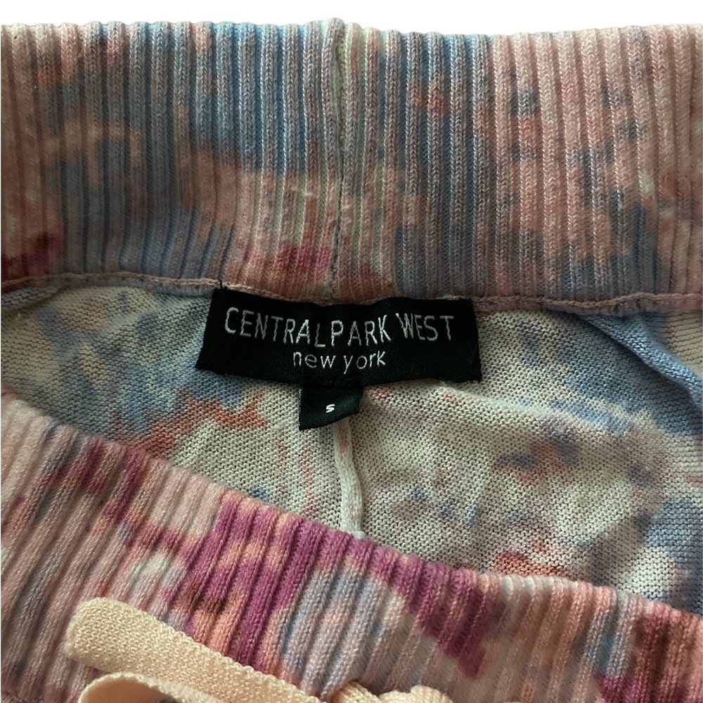 Revolve x Central Park West lounge shorts, size S. Pink and blue tiedye Coastal - Picture 4 of 5